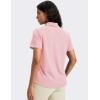 imageMAGCOMSEN Womens Polo Shirts Short Sleeve UPF 50 Golf Collared Shirt for Work Quick Dry Tennis Top Moisture WickLight Pink