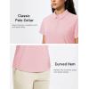 imageMAGCOMSEN Womens Polo Shirts Short Sleeve UPF 50 Golf Collared Shirt for Work Quick Dry Tennis Top Moisture WickLight Pink