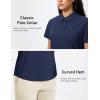 imageMAGCOMSEN Womens Polo Shirts Short Sleeve UPF 50 Golf Collared Shirt for Work Quick Dry Tennis Top Moisture WickNavy