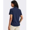 imageMAGCOMSEN Womens Polo Shirts Short Sleeve UPF 50 Golf Collared Shirt for Work Quick Dry Tennis Top Moisture WickNavy