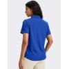 imageMAGCOMSEN Womens Polo Shirts Short Sleeve UPF 50 Golf Collared Shirt for Work Quick Dry Tennis Top Moisture WickRoyal Blue