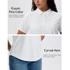 imageMAGCOMSEN Womens Polo Shirts Short Sleeve UPF 50 Golf Collared Shirt for Work Quick Dry Tennis Top Moisture WickWhite