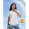 imageMAGCOMSEN Womens Polo Shirts Short Sleeve UPF 50 Golf Collared Shirt for Work Quick Dry Tennis Top Moisture WickWhite