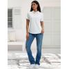 imageMAGCOMSEN Womens Polo Shirts Short Sleeve UPF 50 Golf Collared Shirt for Work Quick Dry Tennis Top Moisture WickWhite