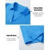 imageMAGCOMSEN Womens Polo Shirts Short Sleeve UPF 50 Sun Protection Golf Shirt V Neck Collared Tops Dry FitAzure