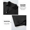 imageMAGCOMSEN Womens Polo Shirts Short Sleeve UPF 50 Sun Protection Golf Shirt V Neck Collared Tops Dry FitBlack