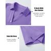 imageMAGCOMSEN Womens Polo Shirts Short Sleeve UPF 50 Sun Protection Golf Shirt V Neck Collared Tops Dry FitLight Purple