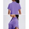 imageMAGCOMSEN Womens Polo Shirts Short Sleeve UPF 50 Sun Protection Golf Shirt V Neck Collared Tops Dry FitLight Purple