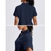 imageMAGCOMSEN Womens Polo Shirts Short Sleeve UPF 50 Sun Protection Golf Shirt V Neck Collared Tops Dry FitNavy