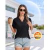 imageMAGCOMSEN Womens Polo Shirts VNeck Short Sleeve UPF 50 Sun Protection Collared Golf Shirt Work Summer TopsBlack