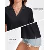 imageMAGCOMSEN Womens Polo Shirts VNeck Short Sleeve UPF 50 Sun Protection Collared Golf Shirt Work Summer TopsBlack