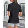 imageMAGCOMSEN Womens Polo Shirts VNeck Short Sleeve UPF 50 Sun Protection Collared Golf Shirt Work Summer TopsBlack
