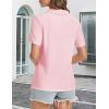 imageMAGCOMSEN Womens Polo Shirts VNeck Short Sleeve UPF 50 Sun Protection Collared Golf Shirt Work Summer TopsLightpink