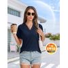 imageMAGCOMSEN Womens Polo Shirts VNeck Short Sleeve UPF 50 Sun Protection Collared Golf Shirt Work Summer TopsNavy