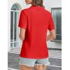 imageMAGCOMSEN Womens Polo Shirts VNeck Short Sleeve UPF 50 Sun Protection Collared Golf Shirt Work Summer TopsTruered