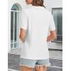 imageMAGCOMSEN Womens Polo Shirts VNeck Short Sleeve UPF 50 Sun Protection Collared Golf Shirt Work Summer TopsWhite