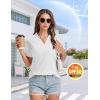 imageMAGCOMSEN Womens Polo Shirts VNeck Short Sleeve UPF 50 Sun Protection Collared Golf Shirt Work Summer TopsWhite