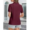 imageMAGCOMSEN Womens Polo Shirts VNeck Short Sleeve UPF 50 Sun Protection Collared Golf Shirt Work Summer TopsWinered