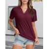 imageMAGCOMSEN Womens Polo Shirts VNeck Short Sleeve UPF 50 Sun Protection Collared Golf Shirt Work Summer TopsWinered
