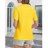 imageMAGCOMSEN Womens Polo Shirts VNeck Short Sleeve UPF 50 Sun Protection Collared Golf Shirt Work Summer TopsYellow