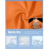 imageMAGCOMSEN Womens Polo Shirts UPF 50 Sun Protection 4 Buttons Casual Work Quick Dry Short Sleeve Collared Golf ShirtOrange