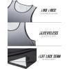 imageMAGCOMSEN Mens Muscle Tank Tops UPF80 Workout Tank Sleeveless Quick Dry Bodybuilding ShirtsGrey Black