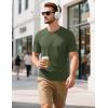 imageMAGCOMSEN Mens TShirts Short Sleeve Cotton Crew Neck Soft Breathable T Shirts Casual Plain Classic Summer TeesArmy Green