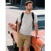 imageMAGCOMSEN Mens TShirts Short Sleeve Cotton Crew Neck Soft Breathable T Shirts Casual Plain Classic Summer TeesBeige
