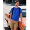 imageMAGCOMSEN Mens TShirts Short Sleeve Cotton Crew Neck Soft Breathable T Shirts Casual Plain Classic Summer TeesColor Blue