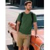 imageMAGCOMSEN Mens TShirts Short Sleeve Cotton Crew Neck Soft Breathable T Shirts Casual Plain Classic Summer TeesDark Green