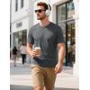 imageMAGCOMSEN Mens TShirts Short Sleeve Cotton Crew Neck Soft Breathable T Shirts Casual Plain Classic Summer TeesDark Grey