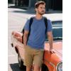 imageMAGCOMSEN Mens TShirts Short Sleeve Cotton Crew Neck Soft Breathable T Shirts Casual Plain Classic Summer TeesGrey Blue