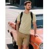 imageMAGCOMSEN Mens TShirts Short Sleeve Cotton Crew Neck Soft Breathable T Shirts Casual Plain Classic Summer TeesKhaki