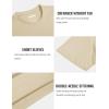 imageMAGCOMSEN Mens TShirts Short Sleeve Cotton Crew Neck Soft Breathable T Shirts Casual Plain Classic Summer TeesLight Apricot