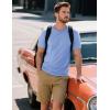 imageMAGCOMSEN Mens TShirts Short Sleeve Cotton Crew Neck Soft Breathable T Shirts Casual Plain Classic Summer TeesLight Blue