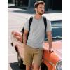 imageMAGCOMSEN Mens TShirts Short Sleeve Cotton Crew Neck Soft Breathable T Shirts Casual Plain Classic Summer TeesLight Grey