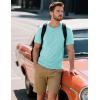 imageMAGCOMSEN Mens TShirts Short Sleeve Cotton Crew Neck Soft Breathable T Shirts Casual Plain Classic Summer TeesLight Lake Blue