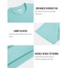 imageMAGCOMSEN Mens TShirts Short Sleeve Cotton Crew Neck Soft Breathable T Shirts Casual Plain Classic Summer TeesLight Lake Blue