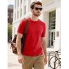 imageMAGCOMSEN Mens TShirts Short Sleeve Cotton Crew Neck Soft Breathable T Shirts Casual Plain Classic Summer TeesTomato Red