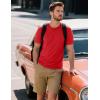 imageMAGCOMSEN Mens TShirts Short Sleeve Cotton Crew Neck Soft Breathable T Shirts Casual Plain Classic Summer TeesTomato Red