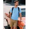 imageMAGCOMSEN Mens TShirts Short Sleeve Cotton Crew Neck Soft Breathable T Shirts Casual Plain Classic Summer TeesWaterfall Blue