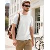 imageMAGCOMSEN Mens TShirts Short Sleeve Cotton Crew Neck Soft Breathable T Shirts Casual Plain Classic Summer TeesWhite
