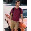 imageMAGCOMSEN Mens TShirts Short Sleeve Cotton Crew Neck Soft Breathable T Shirts Casual Plain Classic Summer TeesWine Red