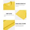 imageMAGCOMSEN Mens TShirts Short Sleeve Cotton Crew Neck Soft Breathable T Shirts Casual Plain Classic Summer TeesYellow