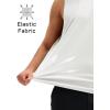 imageMAGCOMSEN Mens Tank Top Performance Sleeveless Muscle T Shirts Athletic Workout Shirt for Bodybuilding White 2XL