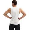 imageMAGCOMSEN Mens Tank Top Performance Sleeveless Muscle T Shirts Athletic Workout Shirt for Bodybuilding White 2XL