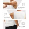 imageMAGCOMSEN Mens Tank Top Performance Sleeveless Muscle T Shirts Athletic Workout Shirt for Bodybuilding White 2XL