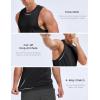 imageMAGCOMSEN Mens Tank Top Sleeveless Muscle Shirts Quick Dry Workout Gym Cut Off Shirt Lightweight Summer Bodybuilding TeeBlack