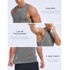 imageMAGCOMSEN Mens Tank Top Sleeveless Muscle Shirts Quick Dry Workout Gym Cut Off Shirt Lightweight Summer Bodybuilding TeeMedium Grey