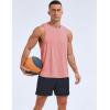 imageMAGCOMSEN Mens Tank Top Sleeveless Muscle Shirts Quick Dry Workout Gym Cut Off Shirt Lightweight Summer Bodybuilding TeePink